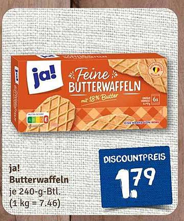 ja! Feine Butterwaffeln 240-g-Packung