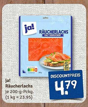 ja! Räucherlachs 200 g - kalt geräuchert