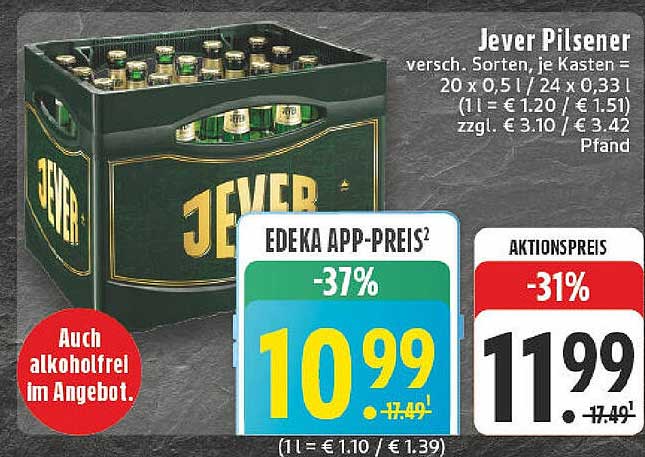 Jever Pilsener - Vielfältige Sorten im Kasten