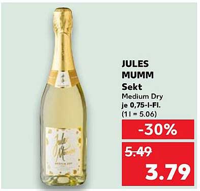 Jules Mumm Sekt Medium Dry 0,75 l