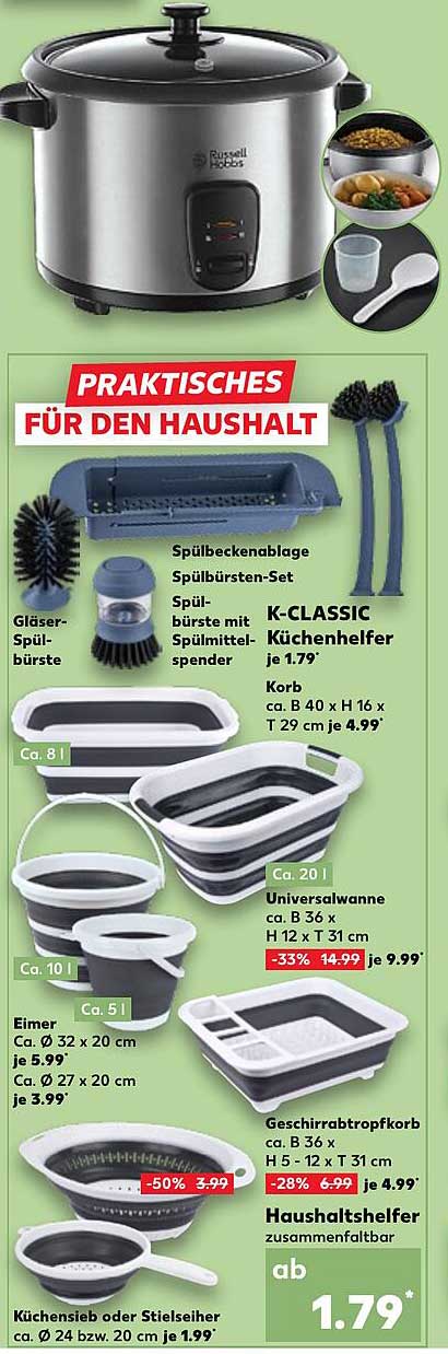 K-CLASSIC Küchenhelfer nur je 1,79 €