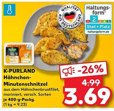 K-Purland Hähnchen-Minutensteaks, 400 g
