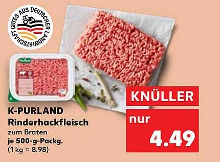 K-PURLAND Rinderhackfleisch zum Braten