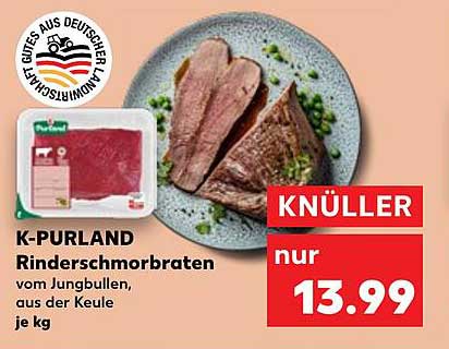 K-PURLAND Rinderschmorbraten vom Jungbullen, aus der Keule