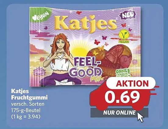 Katjes Fruchtgummi - Feel Good Mix 175 g Beutel
