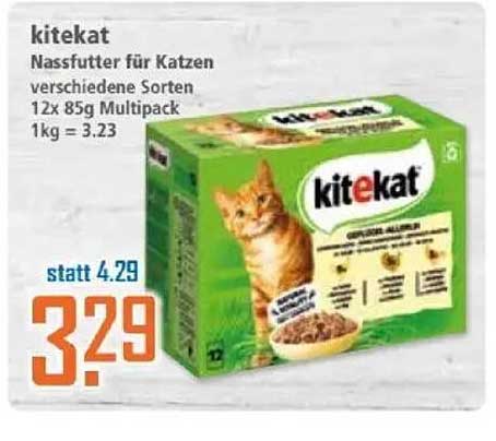 kitekat Nassfutter für Katzen, 12x85g Multipack