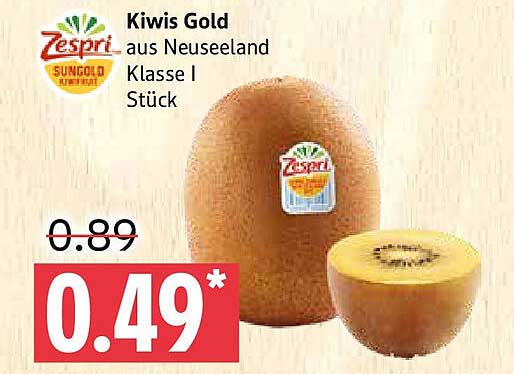 Kiwis Gold aus Neuseeland - Klasse I - Stück