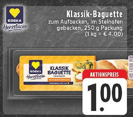Klassik-Baguette zum Aufbacken, 250 g Packung