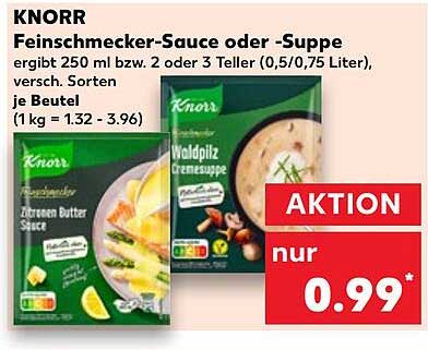 KNORR Feinschmecker-Sauce oder -Suppe