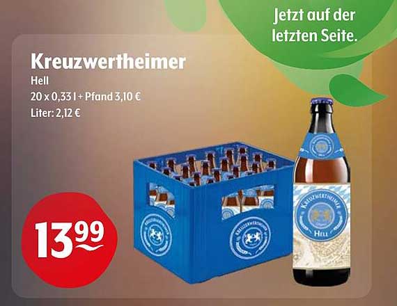 Kreuzwertheimer Hell 20 x 0,33 l