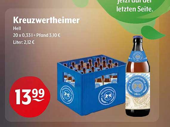 Kreuzwertheimer Hell 20 x 0,33 l