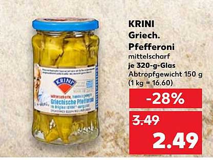 KRINI Griech. Pfefferoni 320-g-Glas mittelscharf