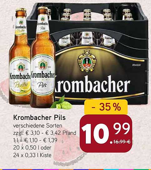 Krombacher Pils - verschiedene Sorten
