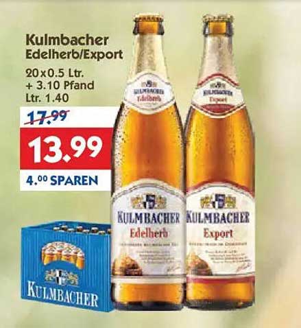 Kulmbacher Edelherb/Export 20 x 0,5 Ltr.