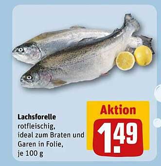 Lachsforelle - rotfleischig, ideal zum Braten und Garen in Folie, je 100 g