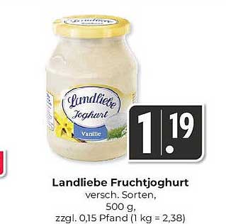 Landliebe Fruchtjoghurt - verschiedene Sorten, 500 g