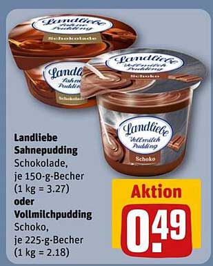 Landliebe Sahnepudding Schokolade oder Vollmilchpudding Schoko