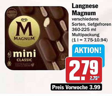 Langnese Magnum Mini Classic 360-225 ml Multipackung