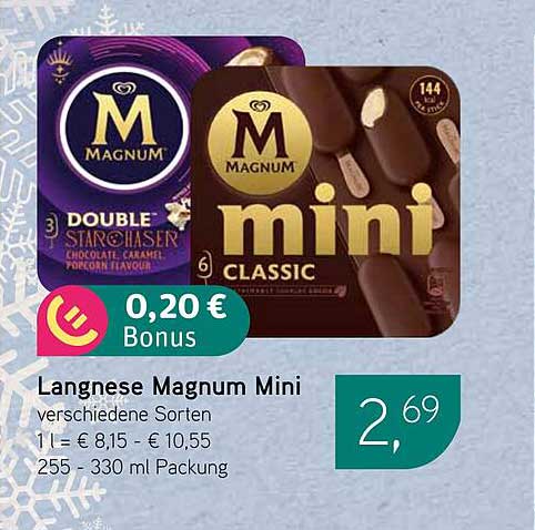 Langnese Magnum Mini verschiedene Sorten