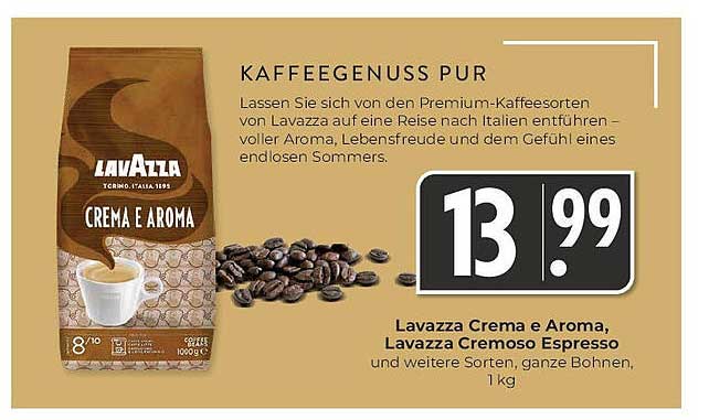 Lavazza Crema e Aroma, Lavazza Cremoso Espresso, 1 kg