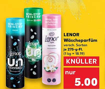 LENOR Wäscheparfüm verschiedene Sorten je 275 g-Fl.