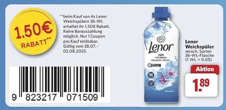 Lenor Weichspüler 36-WL-Flasche
