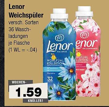 Lenor Weichspüler - verschiedene Sorten