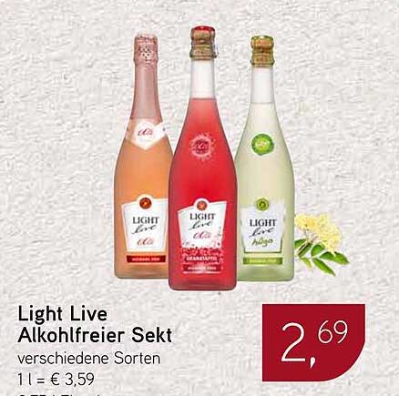 Light Live Alkoholfreier Sekt - verschiedene Sorten