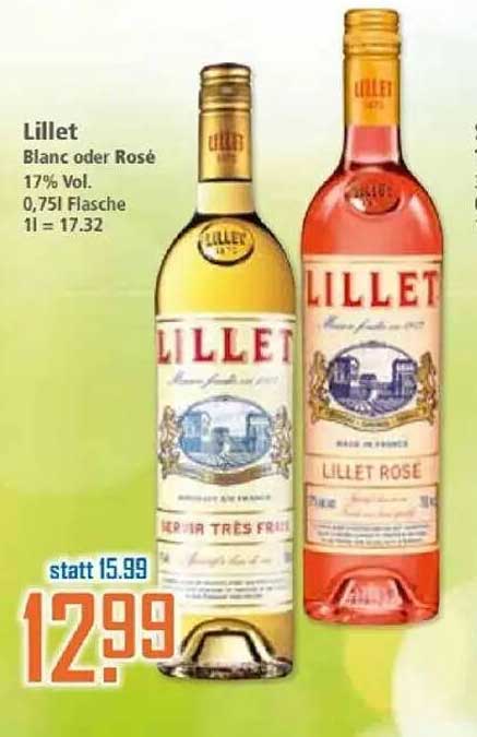 Lillet Blanc oder Rosé – 0,751 L Flasche