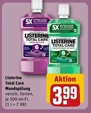 Listerine Total Care Mundspülung 500 ml - Aktion für 3,99 €