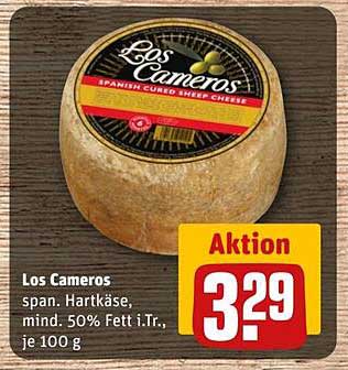 Los Cameros spanischer Hartkäse, mind. 50% Fett i.Tr., je 100 g