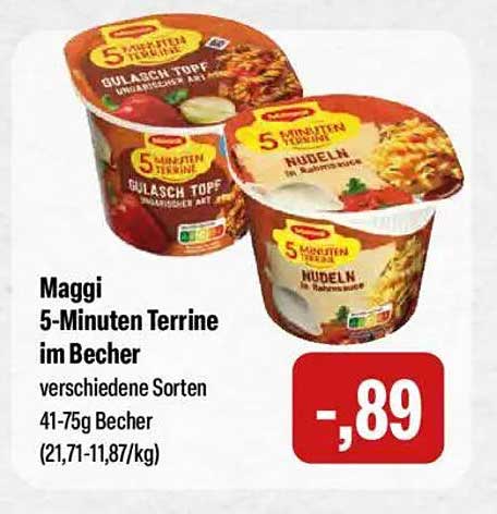 Maggi 5-Minuten Terrine im Becher - verschiedene Sorten