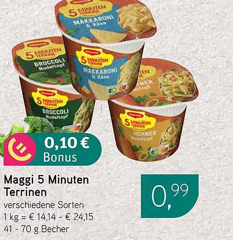 Maggi 5 Minuten Terrinen - Verschiedene Sorten