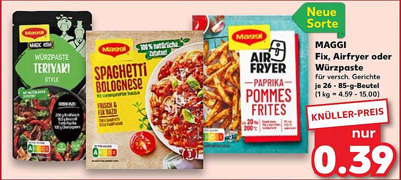 MAGGI Fix, Airfryer oder Würzpaste