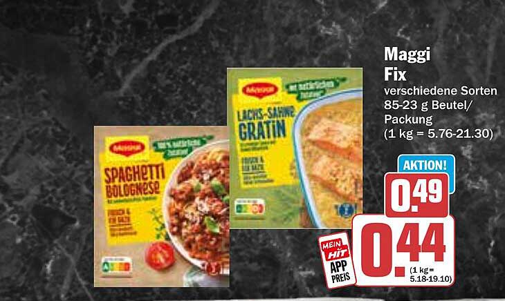 Maggi Fix verschiedene Sorten 85-23 g Beutel/Packung