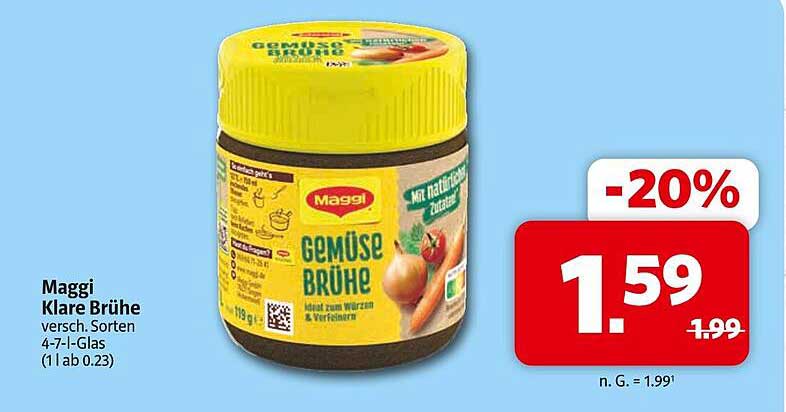 Maggi Klare Brühe, verschiedene Sorten 4-7 l-Glas