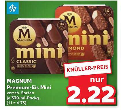 MAGNUM Premium-Eis Mini - nur 2,22 €