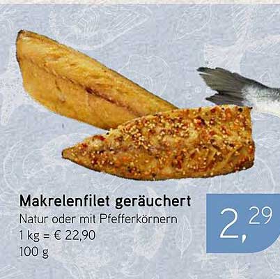 Makrelenfilet geräuchert - Natur oder mit Pfefferkörnern