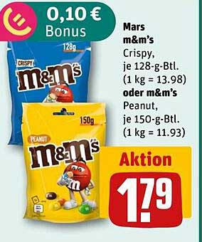 Mars m&m's Crispys und Peanut – Aktion im REWE Center