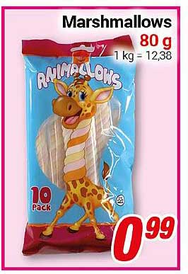 Marshmallows 80 g - Tierische Leckereien zum unwiderstehlichen Preis!