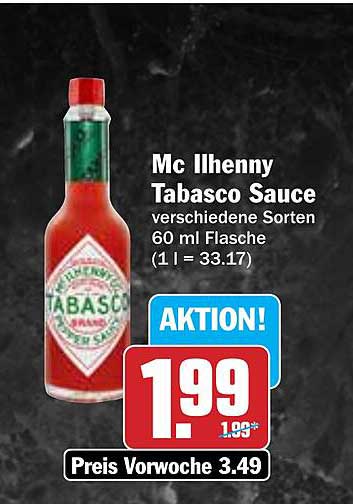 Mc Ilhenny Tabasco Sauce verschiedene Sorten 60 ml Flasche