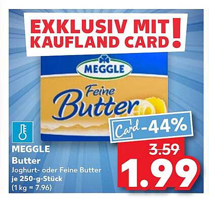 MEGGLE Feine Butter 250 g - Exklusiv mit Kaufland Card