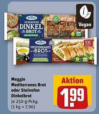 Meggle Mediterranes Brot oder Steinofen Dinkelbrot
