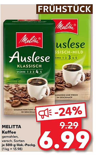 MELITTA Auslese Kaffee, verschiedene Sorten 500 g