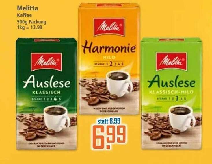 Melitta Kaffee 500g Packung