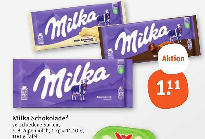 Milka Schokolade 8 verschiedene Sorten