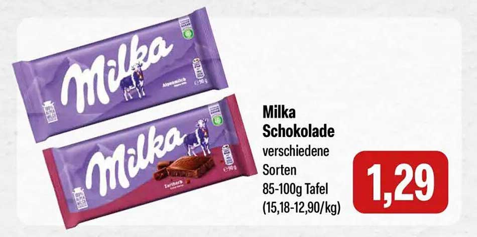 Milka Schokolade verschiedene Sorten 85-100g Tafel