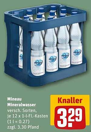 Mineau Mineralwasser, 12 x 1,5-Liter-Kasten