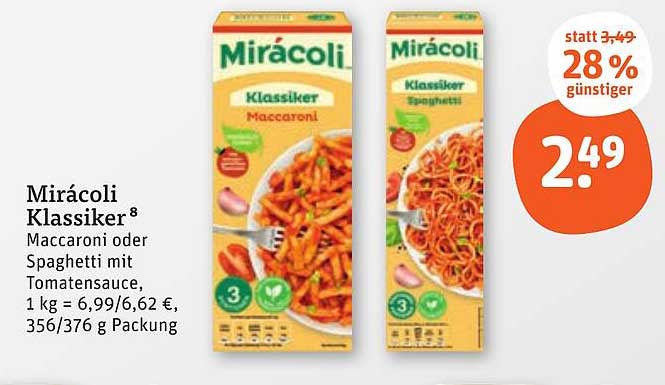 Mirácoli Klassiker Makkaroni oder Spaghetti mit Tomatensauce