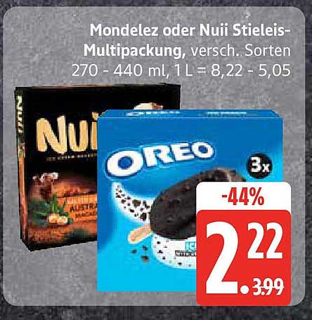 Mondelez oder Nuii Stieleis-Multipackung, versch. Sorten